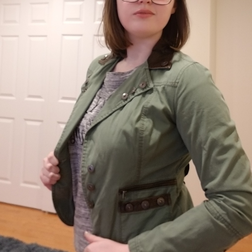 Military green style jacket